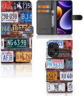 Wallet Book Case Geschikt voor Xiaomi Poco F5 GSM Hoesje Kentekenplaten