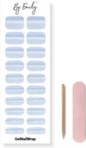 By Emily® Gel Nagel Wraps 'Twinkle of The Sea' - Gellak Stickers - SpringNails- Lente - UV Lamp Gelnagels - Langhoudende Nagelstickers - Nail Art Folie - 20 Stickers - UV LED Lamp Vereist