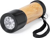 Zaklamp LED - Kampeerlamp - Zaklantaarn - Met koord - Batterijen - Bamboe