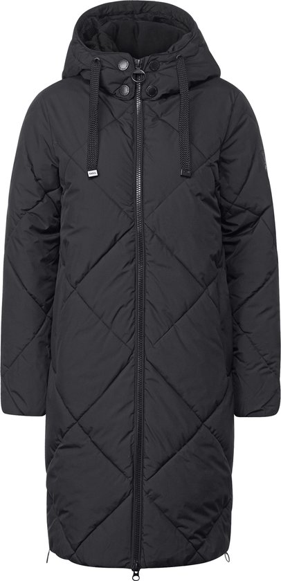 Cecil TOS Diamond Quilted coat Dames Jas - Black - Maat xl