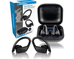 Grundig Draadloze Sport Oordopjes - Bluetooth - In-ear Oortjes met Microfoon - Zwart