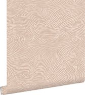ESTAhome behangpapier 3d golvende lijnen zacht roze - 139662 - 0.53 x 10.05 m