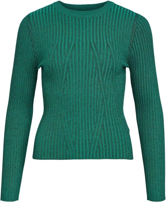 Object Objrike L/s Knit Pullover Truien & vesten Dames - Sweater - Hoodie - Vest- Groen - Maat M