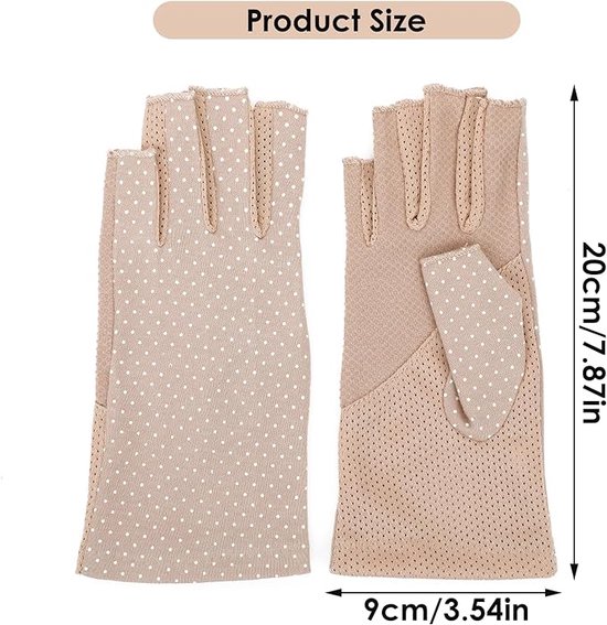 Gants sans doigts pour femmes, 2 paires, antidérapants, gants de protection  solaire