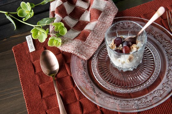 Set de table Knit Factory Uni Noir