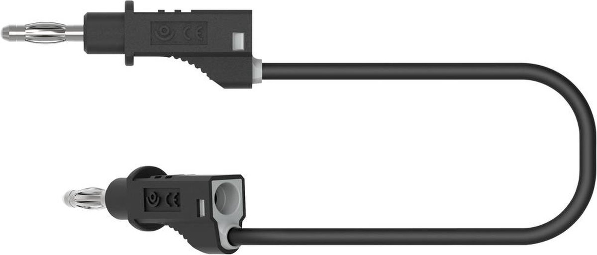 Electro PJP 2117-CD1-50N Meetsnoer [Bananenstekker - Bananenstekker] 50 cm Zwart 1 stuk(s)