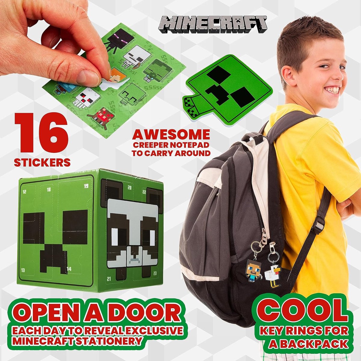 Calendrier de l'Avent de Noël 2023 Minecraft Building Blocks Figures Jouet  Noël 24 jours Compte à rebours Boîte surprise Cadeau pour les fans  Kids_1_en