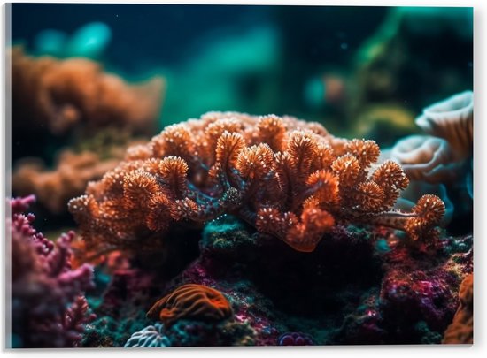 Acrylglas - Oceaan - Zee - Koraal - Kleuren - 40x30 cm Foto op Acrylglas (Met Ophangsysteem)