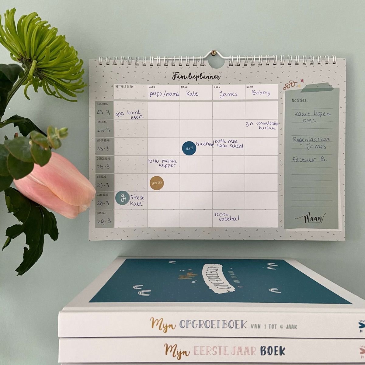 Maan Amsterdam - Familie weekplanner - A4 - Inclusief stickervel — afbeelding 15