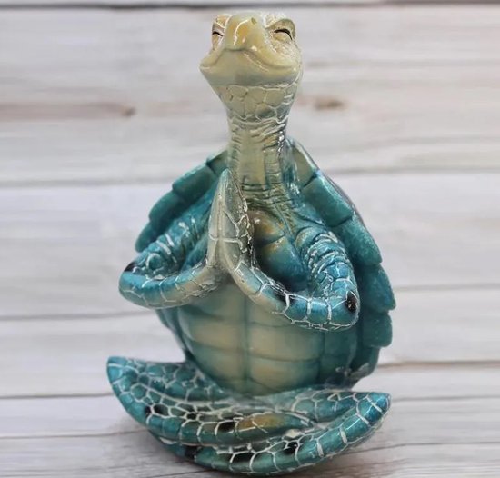 Leuk beeld schildpad - Mediteren - Sculptuur - Binnen en buiten - Decoratie - Standbeeld