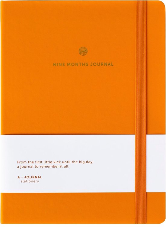 A-Journal Zwangerschapsdagboek Oranje - Nine Months Journal - A-Journal