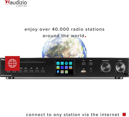 DAB radio met cd speler - Audizio Brescia - Internet radio met wifi, mp3 en  120W... | bol
