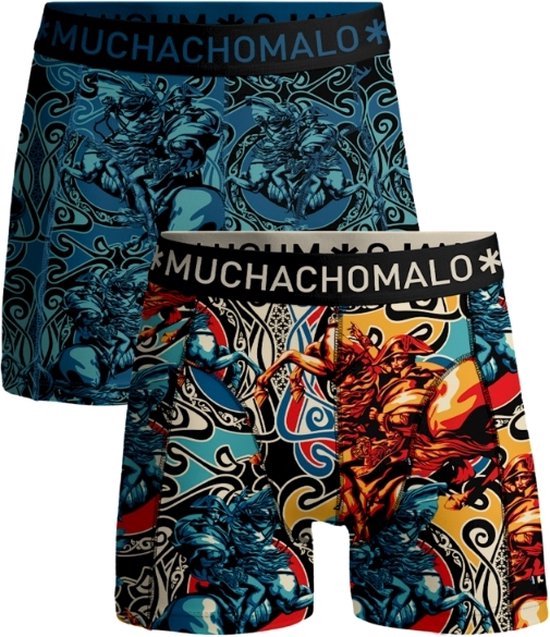 Muchachomalo Boxer Homme - Sous-vêtements -vêtements - Lot de 2 - Imprimé - 95% Katoen - Grande Taille - 7XL