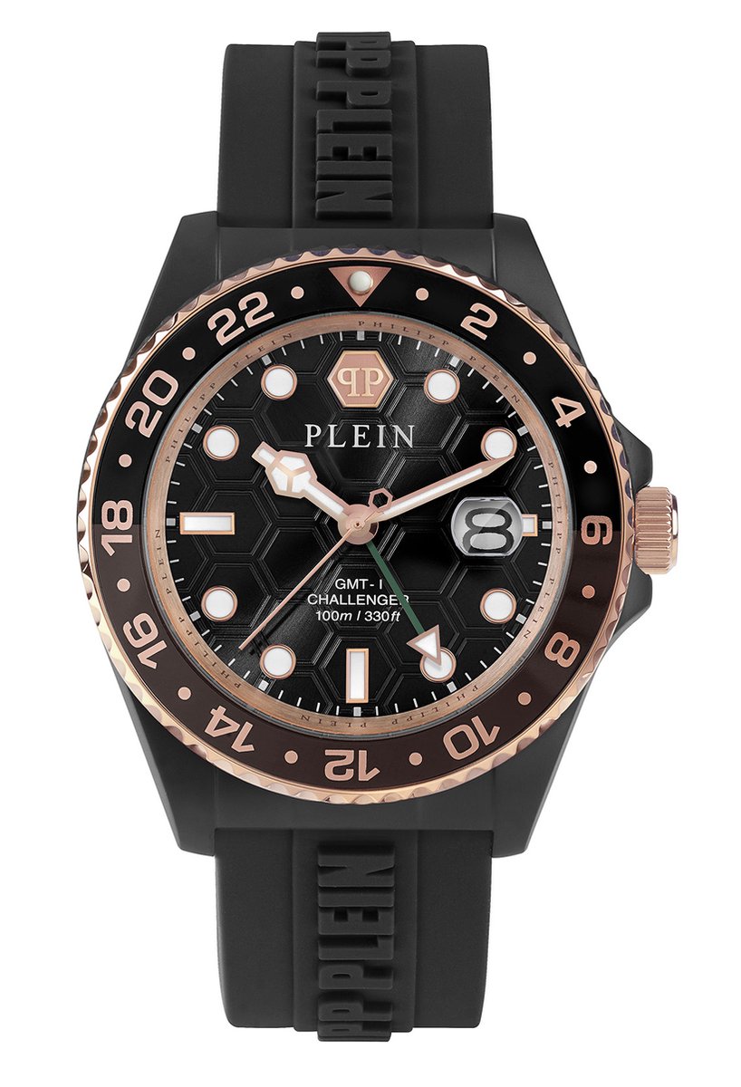 Philipp Plein GMT-I Challenger PWYBA0823 Horloge - Siliconen - Zwart - Ø 44 mm
