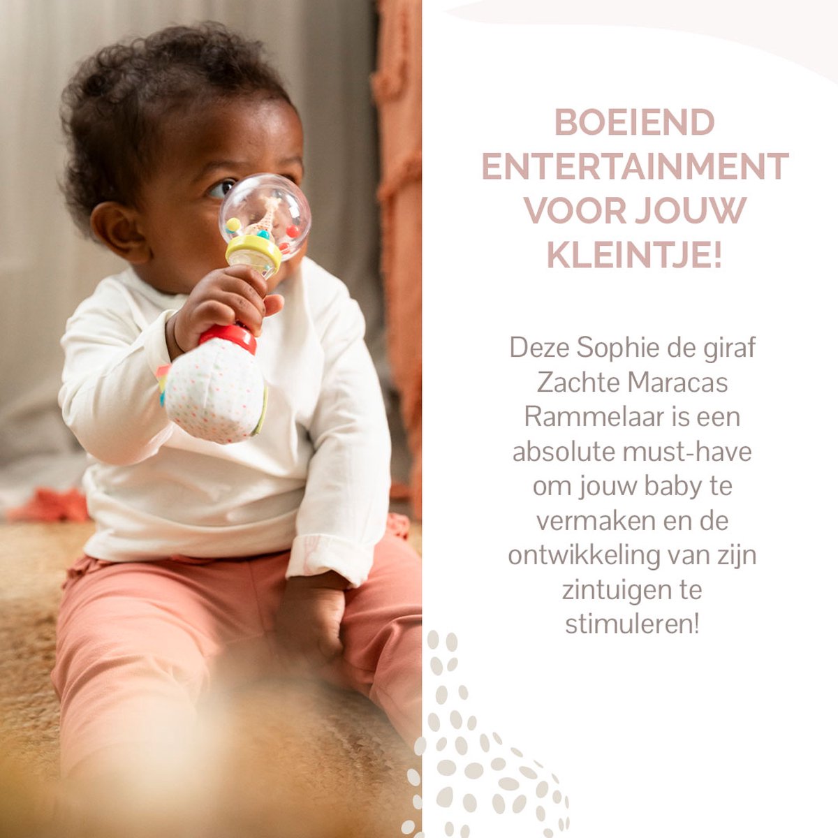 Sophie de giraf Zachte Maracas Rammelaar - Babyspeelgoed - Kraamcadeau - Babyshower cadeau - In witte geschenkdoos - Vanaf 3 maanden - 6x6x17 cm — afbeelding 3