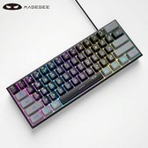 MageGee TS91 - Gaming Toetsenbord - RGB Keyboard - 60% Keyboard - TKL - Ergonomisch - Grijs & Zwart