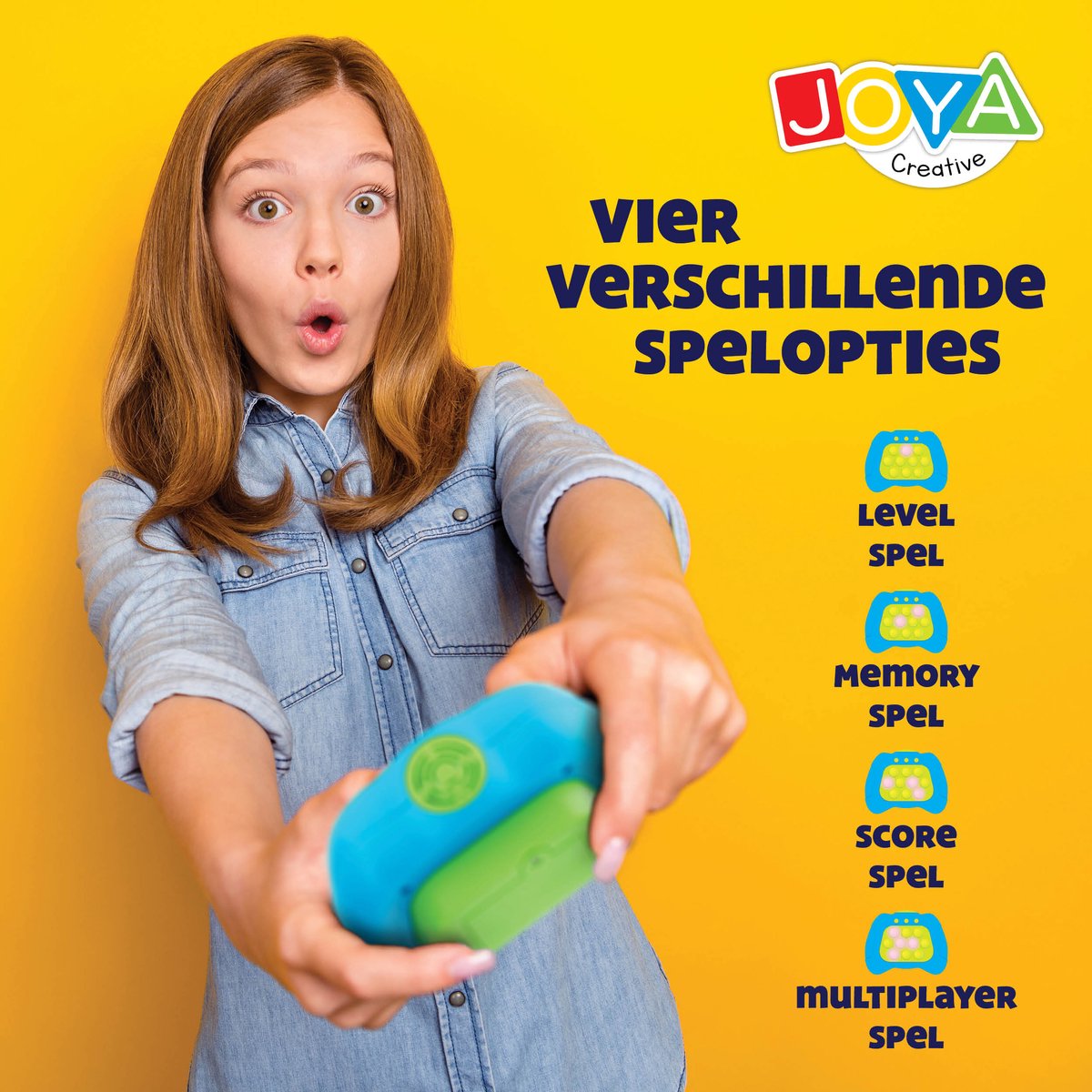 Pop It Game - Game Controller - Pop or Flop - Quick Push - Montessori Speelgoed - Anti Stress Speelgoed - Inclusief Licht en Geluidseffecten - Joya Creative — cadeau in Spellen & Speelgoed - foto 2