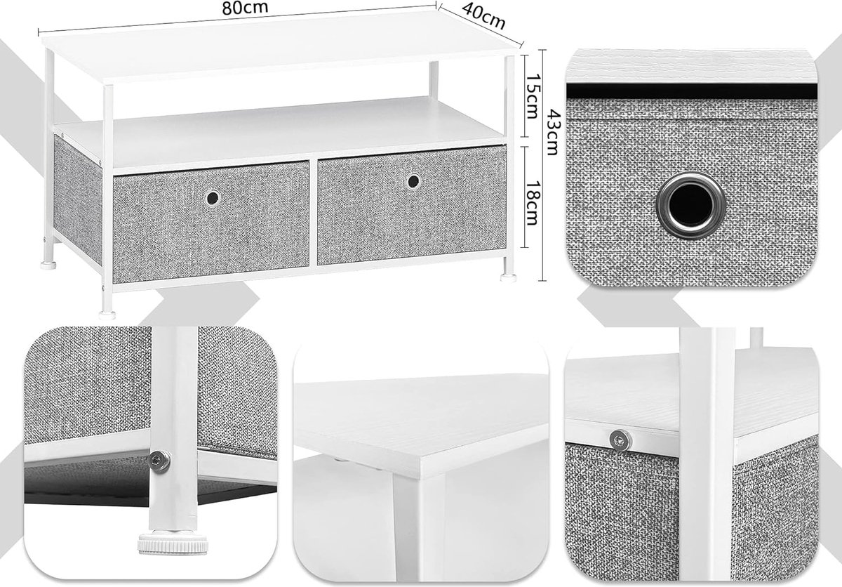 SoBuy FBT67-W Bijzettafel met gleuf voor iPad Koffietafel Laptoptafel Salontafel - Wit SoBuy FBT67-W Bijzettafel met gleuf voor iPad Koffietafel Laptoptafel Salontafel - Wit