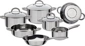 Montreal 10-piece saucepan set, stainless steel, silver, 24 cm, units