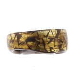 Bracelet Behave - jonc - marron - or - femme - 19 cm