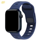 Convient pour bracelet Apple Watch - Siliconen Plein air - Blauw nuit - 38/40/41mm - Pour iWatch 1,2,3,4,5,6,7,8,9,SE