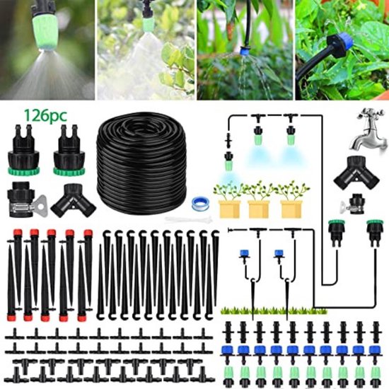 Druppelirrigatiesysteem Voor De Tuin - 30 M Micro Druppelset Voor Potplanten Balkon En Bloemen