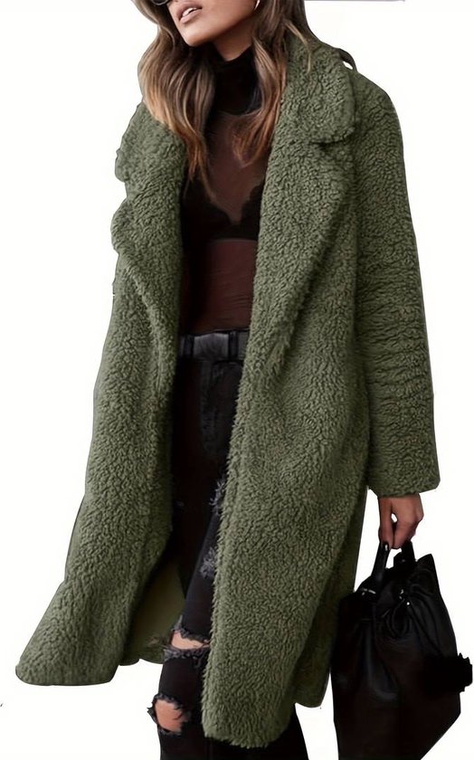 Essentials Oversized lange pufferjas voor dames (verkrijgbaar in grote maten), zwart, 4X