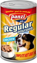Panzi Regular - Hondenvoer - Blikvoer - Natvoer hond - Adult - Kip - 8 x 1240g