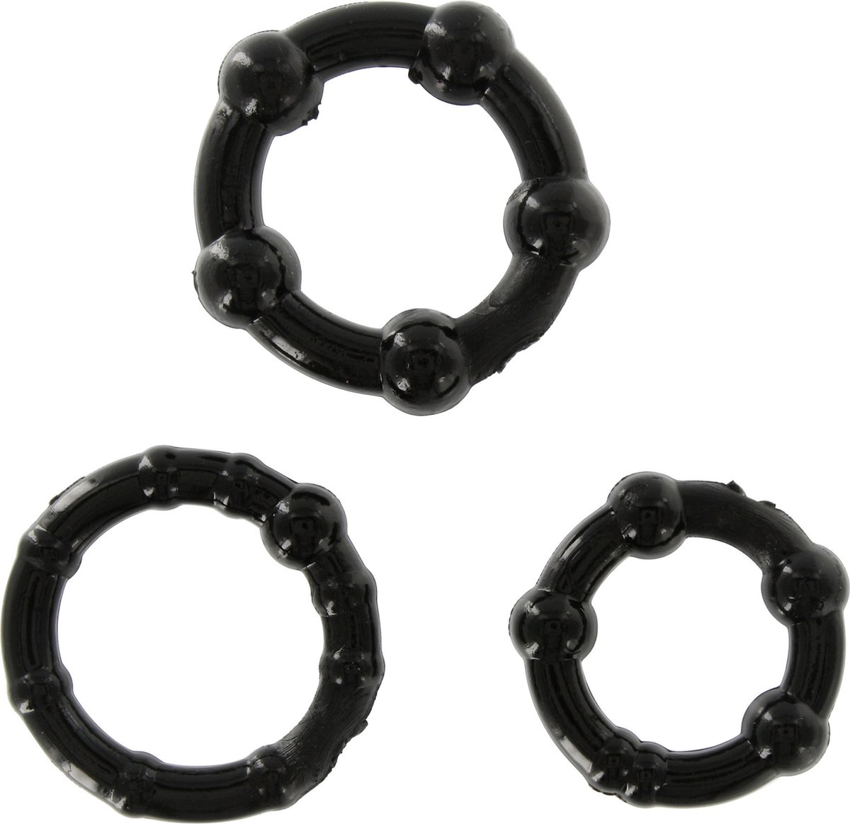 Scala Stay Hard - 3 stuks - Cockring - Zwart