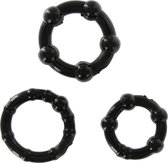 Scala Stay Hard - 3 stuks - Cockring - Zwart