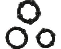 Scala Stay Hard - 3 stuks - Cockring - Zwart