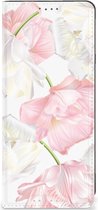 Stand Case Hoesje Cadeau voor Mama Geschikt voor Sony Xperia 5 V Smart Cover Mooie Bloemen