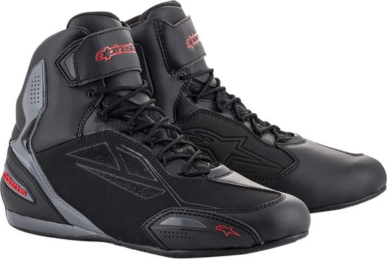 Foto: Alpinestars faster 3 drystar black red fluo motorcycle shoes us 7 5 maat laars