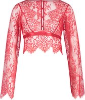 Hunkemöller Dames Nachtmode Top Allover Lace - Rood - maat S