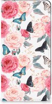 Flipcase Cadeautjes voor Moederdag Geschikt voor Motorola Edge 40 Smartphone Hoesje Butterfly Roses
