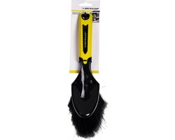 Dunlop autobanden/wielen velgenborstel - geel/zwart - 25 cm - auto schoonmaken - wieldoppen Dunlop autobanden/wielen velgenborstel - geel/zwart - 25 cm - auto schoonmaken - wieldoppen