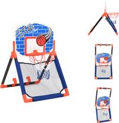 vidaXL Basketbalset - Meerkleurig - 44 x 52 x 66 cm - Staand/Hangend- PP Materiaal - Kunststof Ring - 3-kleurig Net - 1 Bal - Montage vereist - Basketbal