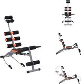vidaXL Fitness Trainer - Buikspiertrainer - Zwart/Oranje - 103x55x94 cm - Max - 100kg - Krachtapparaataccessoire