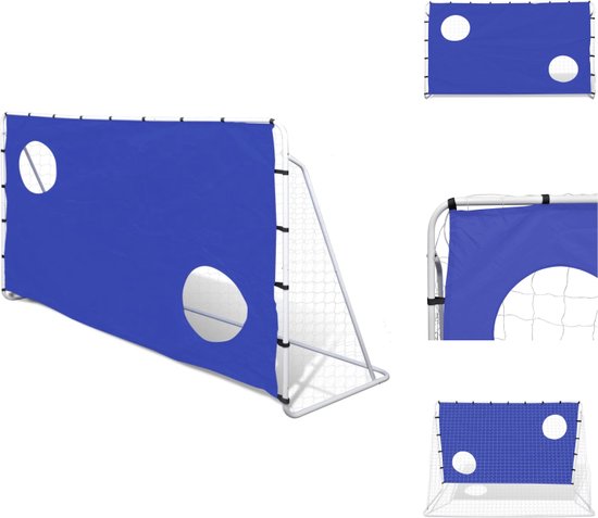 vidaXL Voetbaldoelen - Stalen frame - 240x92x150 cm - Weersbestendig - Voetbaldoel