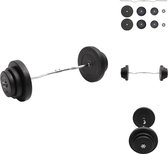 vidaXL Halter Gewichtenset - 60 kg - Multifunctioneel - Diverse gewichten - Duurzaam materiaal - Eenvoudige identificatie - Stervergrendeling - Inclusief montagehandleiding - Halterset