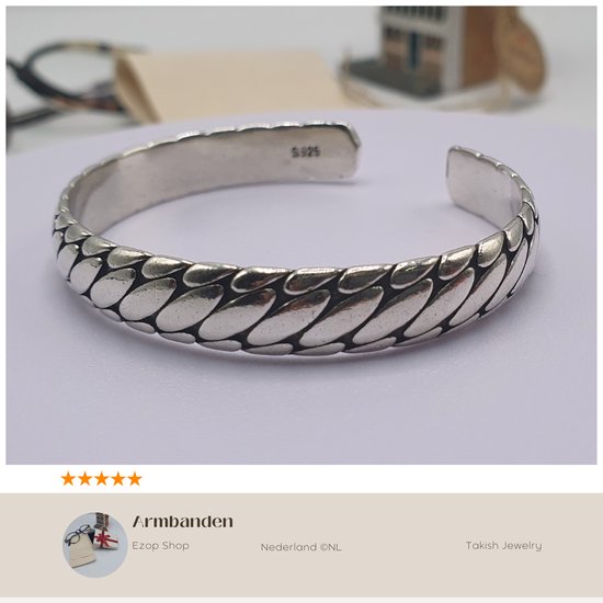 Geometrische Ovale Patroon Armband Voor Dames en Heren - Vintage Stijlvolle Sieraden