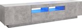 vidaXL - Tv-meubel - met - LED-verlichting - 180x35x40 - cm - betongrijs