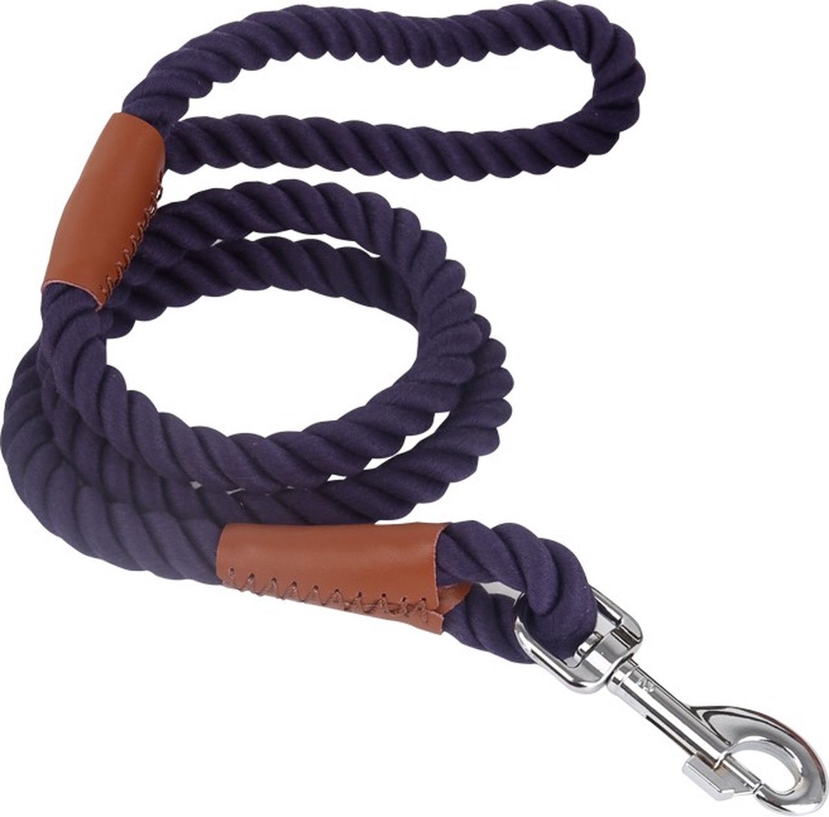 Nobleza Hondenriem - Lengte 120 cm - Uitlaatriem - Honden riem - Riem hond - Puppyriem - Touw uitlaatriem - Touw hondenriem - Blauw