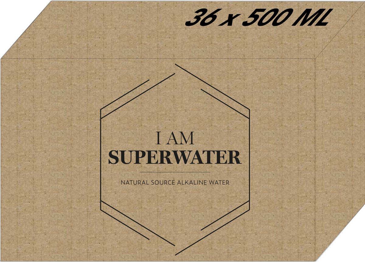 I am Superwater - 500ml PET x 12 - Eau alcaline pH 9,4 - I am Supershop
