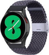 By Qubix Braided nylon bandje - Donkergrijs - Xiaomi Mi Watch - Xiaomi Watch S1 - S1 Pro - S1 Active - Watch S2