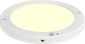 LED Plafondlamp met Bewegingssensor + Dag en Nacht Sensor - 18W - Warm Wit 3000K - 360° Zichthoek - Opbouw/Inbouw - Rond - Mat Wit