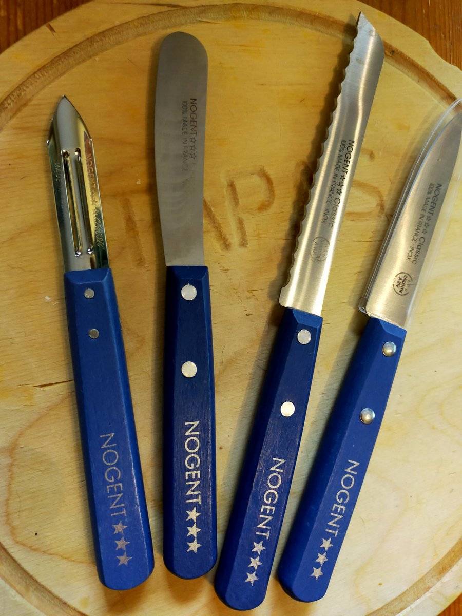 Couteau d'office Nogent avec manche en bois bleu