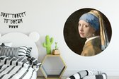 WallCircle - Wandcirkel - Muurcirkel - Meisje met de Parel - Schilderij van Johannes Vermeer - Aluminium - Dibond - ⌀ 120 cm - Binnen en Buiten XXL