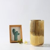 Beste Prijs vaas - bloempot - bloempotten voor binnen - bloemenvaas - decoratie - decoratie woonkamer - goudkleurig - keramiek