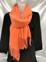 Koningsdag - Sjaal - Pashmina - Oranje - Warm – Zacht - Oranje feesten - WK - Nederland - Unisex - 180X70cm - met gratis sjaal ring van twv € 7.99